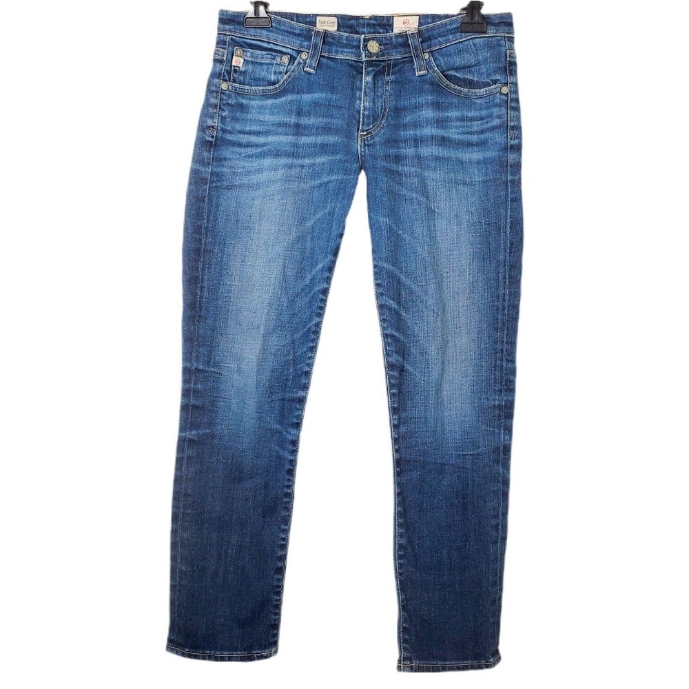AG Adriano Goldschmied Stilt Crop Cigarette Jeans Blue Denim Size 26 Made in USA